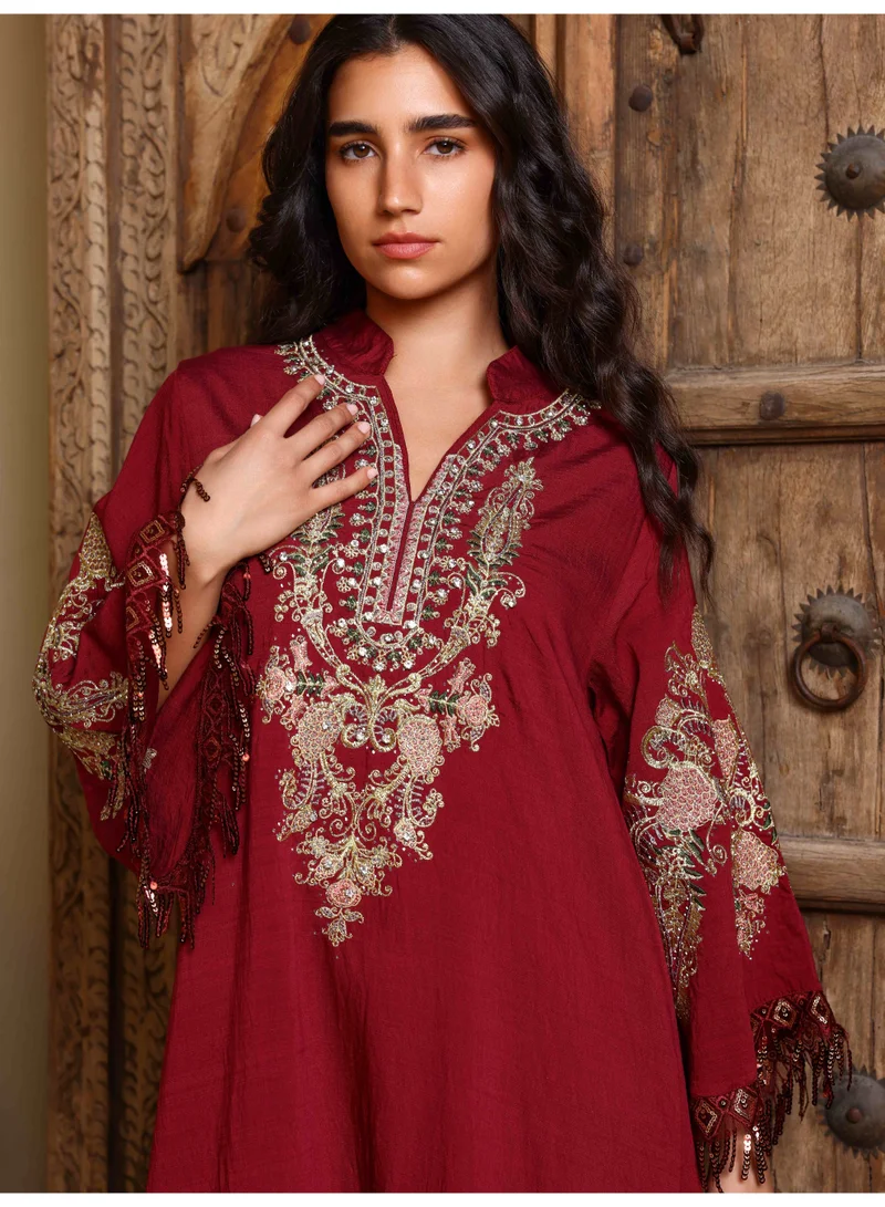 اكسا جلابية أميرة إيكس إكس آي كيه ٤٠٣١ مارون